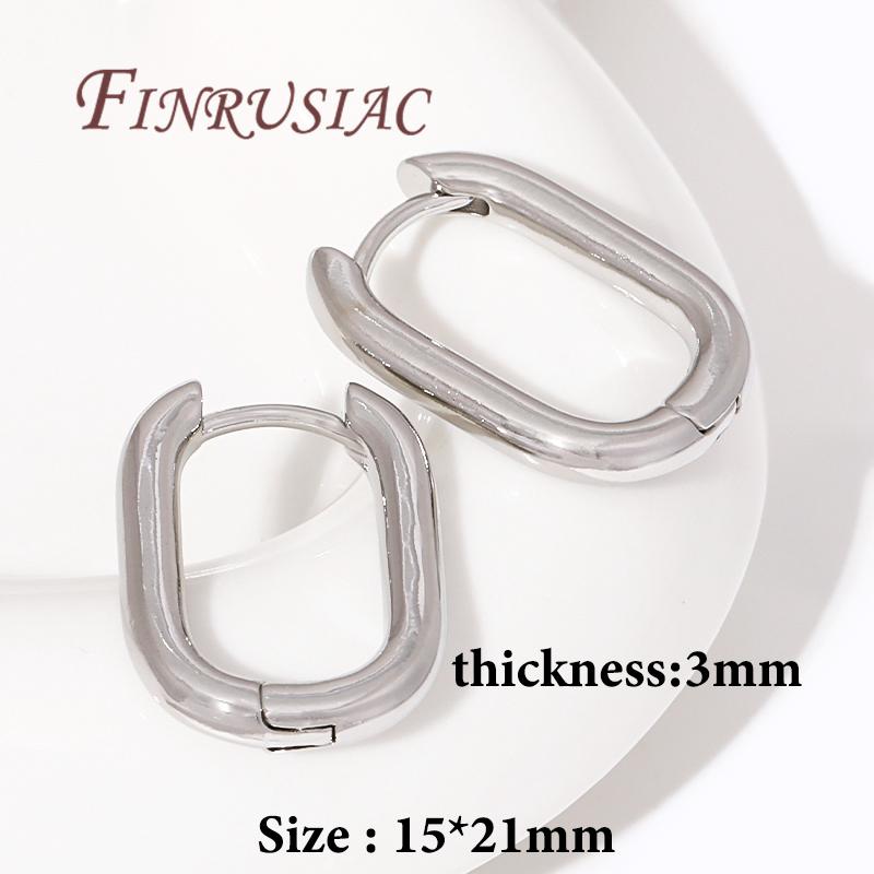 Trendy U Shape Earrings 18K Gold Plated Geometric Hoop Earring Piercing Earring For Women Jewelry Accessories Ladies Party Gifts