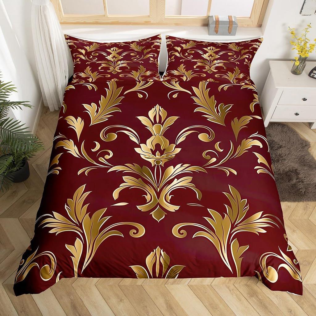 Black and White Floral Down Comforter Set Bedding Set 3-piece Coverlet Set