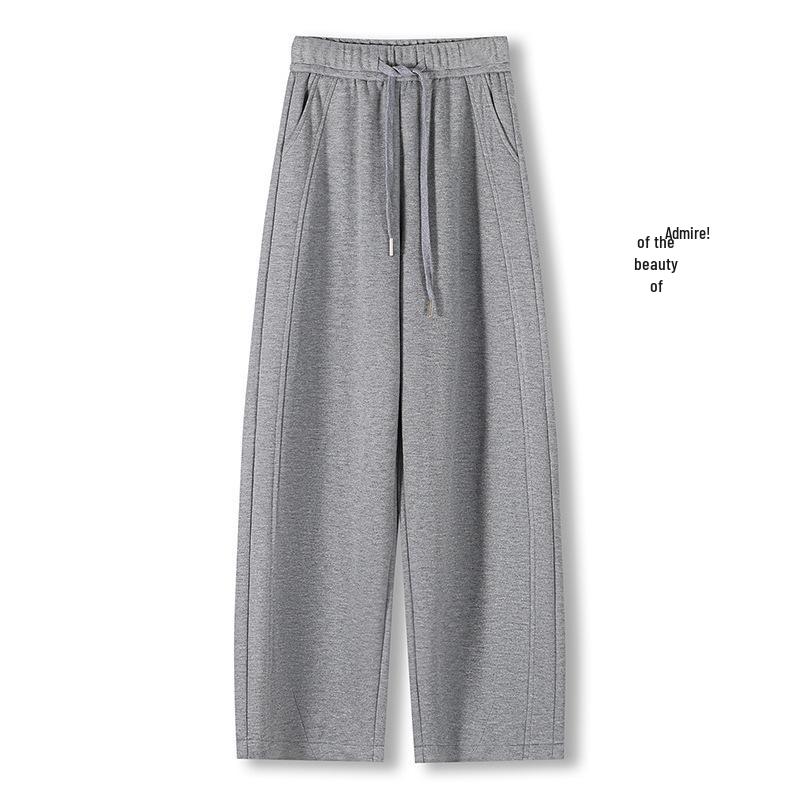 

High-End Women s Gray Cashmere Wide-Leg Pants, Autumn/Winter 2025, Stylish Wool Tweed with Excellent Drape and Curved Straight-Leg Design. 27/M (95-105 lbs recommended)