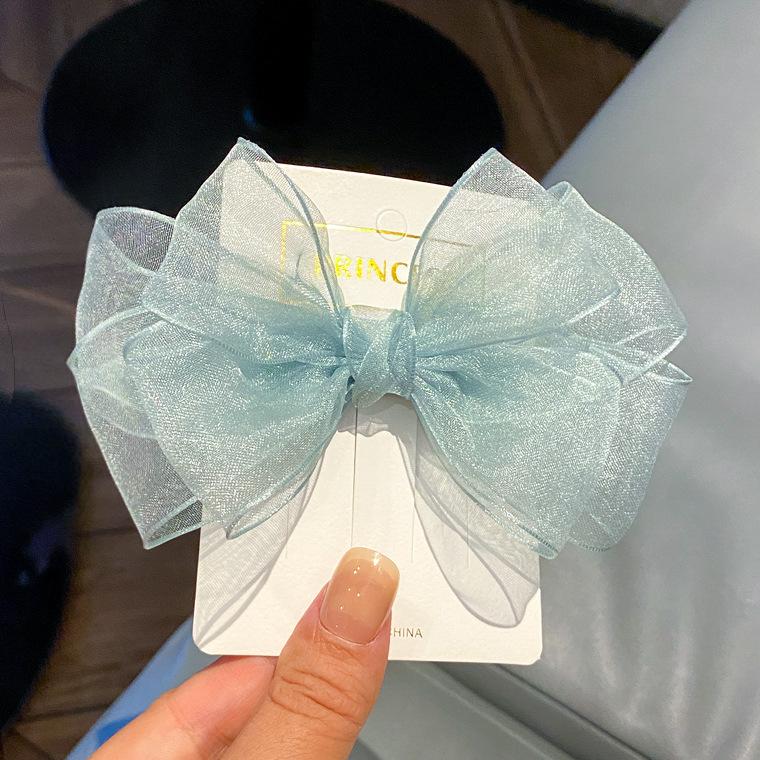 Fairy Princess Style Mesh Bow Hair Clip for Girls