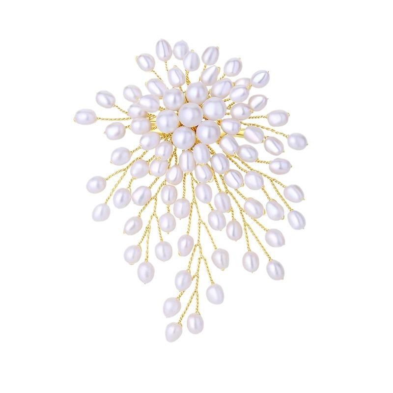 Atmospheric Pearl Brooch High-End Women'S Exquisite Handmade Corsage Niche Design Sense Pin Personalized Blazer Accessories