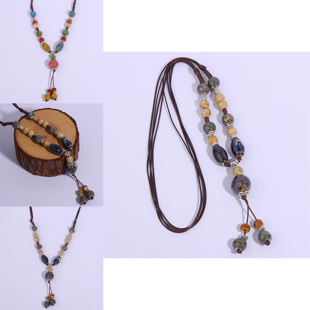 Multilayer Beaded Jewelry With Metal Pendant For Office Casual Women Accessories