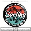 Surfing-Themed Tire Covers For Vehicles - Lightweight Polyester, Easy To Remove & Carry, Ideal For SUVs, RVs, Trucks - Tropical