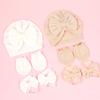 1 Set Baby Fotografie Hut Set Neugeborenen Schleife Mütze Beanie Turban Handschuhe Frühling Herbst Mädchen Säugling Foto Requisiten Niedliche Accessoires 0-1J