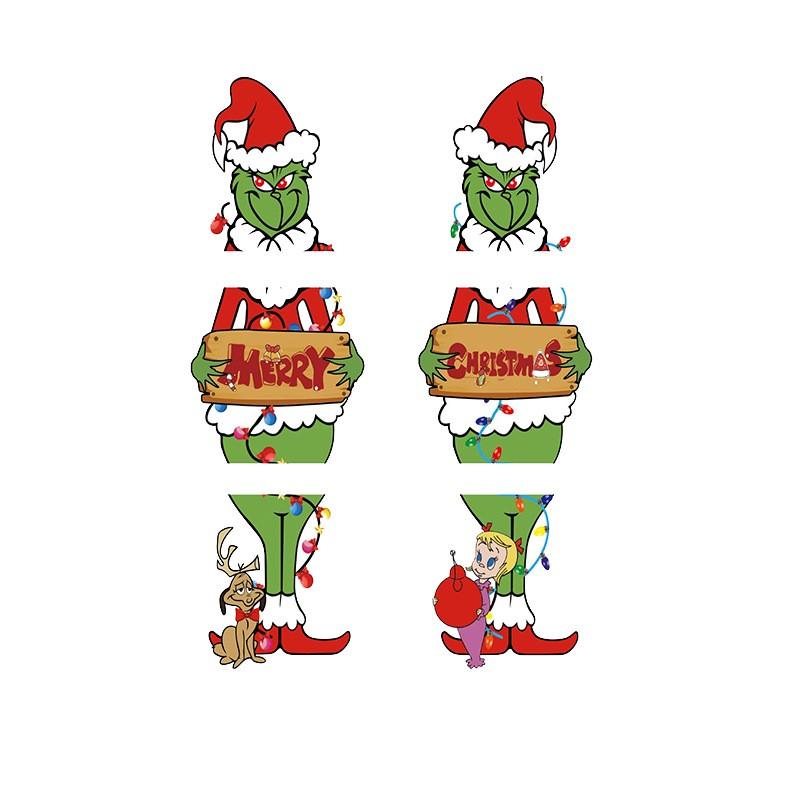 

2 шт. Большие рождественские украшения для улицы, рождественские знаки для двора, украшения для улицы, товары для рождественской вечеринки, садовый двор с гирляндой ламп One Size