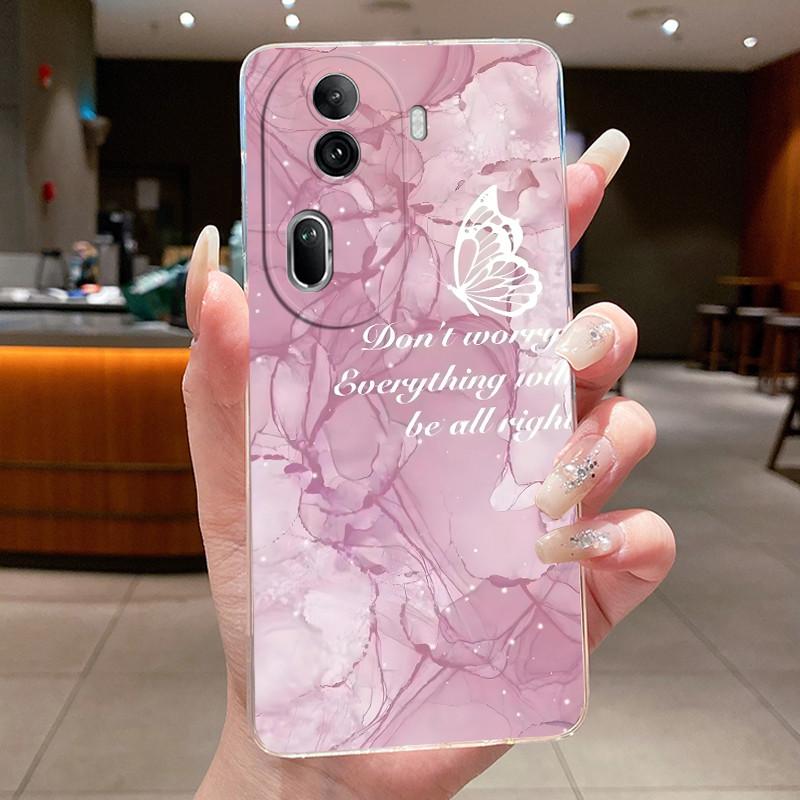 For Oppo Reno 11 Pro 5G 2023 Case Clear Luxury Fashion Butterfly Flowers Soft Shell Casing For Reno11 11Pro Reno11Pro Slim Cover