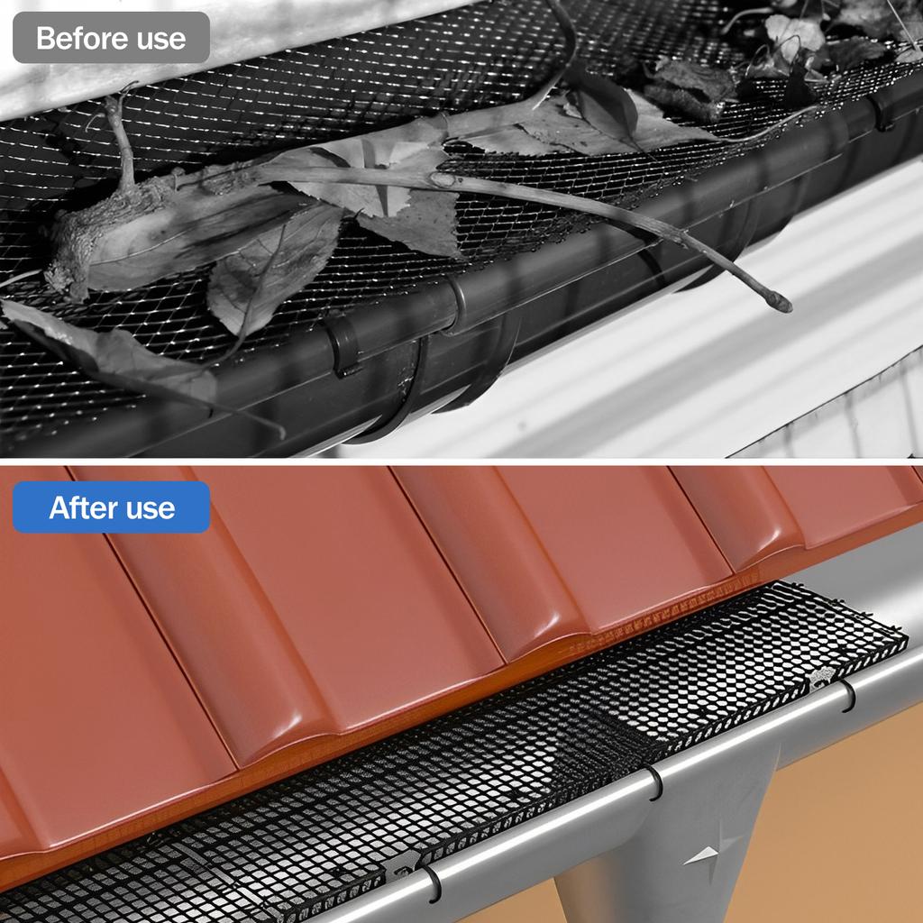 Gutter Cleaning Brush 250cm Extendable Rod Roofing Guard Cleaner Tool Removing Leaves and Debris Stiff Cleaning Brush