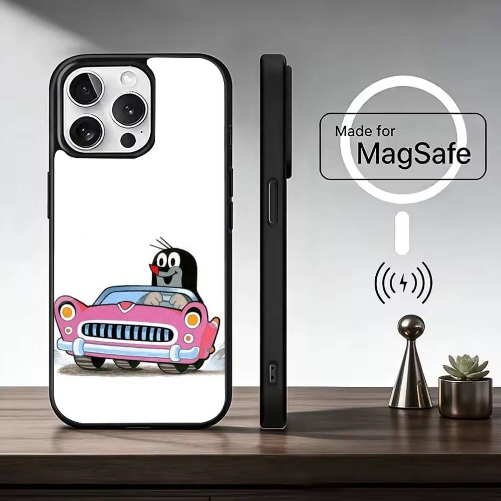 Cartoon Littles Mole  Phone Case For iPhone17,16,15,14,13,12,11 Plus,Pro Max Magnetic For Magsafe Wireless Charging