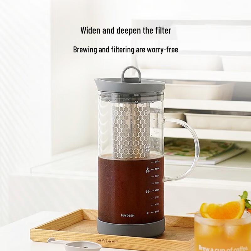 Buydeem Glass Cold Brew Coffee & Tea Pitcher