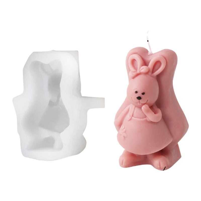 

Easter Rabbit Silicone Molds Sturdy Silicone Tabletop Display Mold For DIY Easter Rabbits Shaped Ornaments
