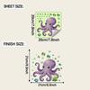 Glow-In-The-Dark Painted Octopus Toilet Sticker Self-Adhesive Removable Wall Decals Home Decor Luminous Car Sticker