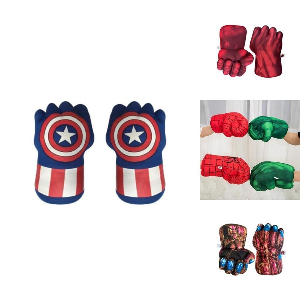 Superhero Hulk And Spiderman Plush Toy Boxing Gloves For Kids