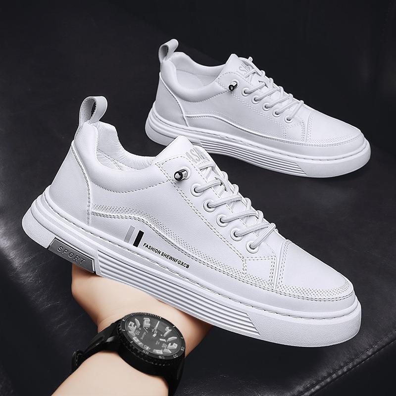 Shoes Men's Trendy Shoes Men's Casual Little White Shoes Sneakers Men's Microfiber Leather Sneakers Men's Shoes