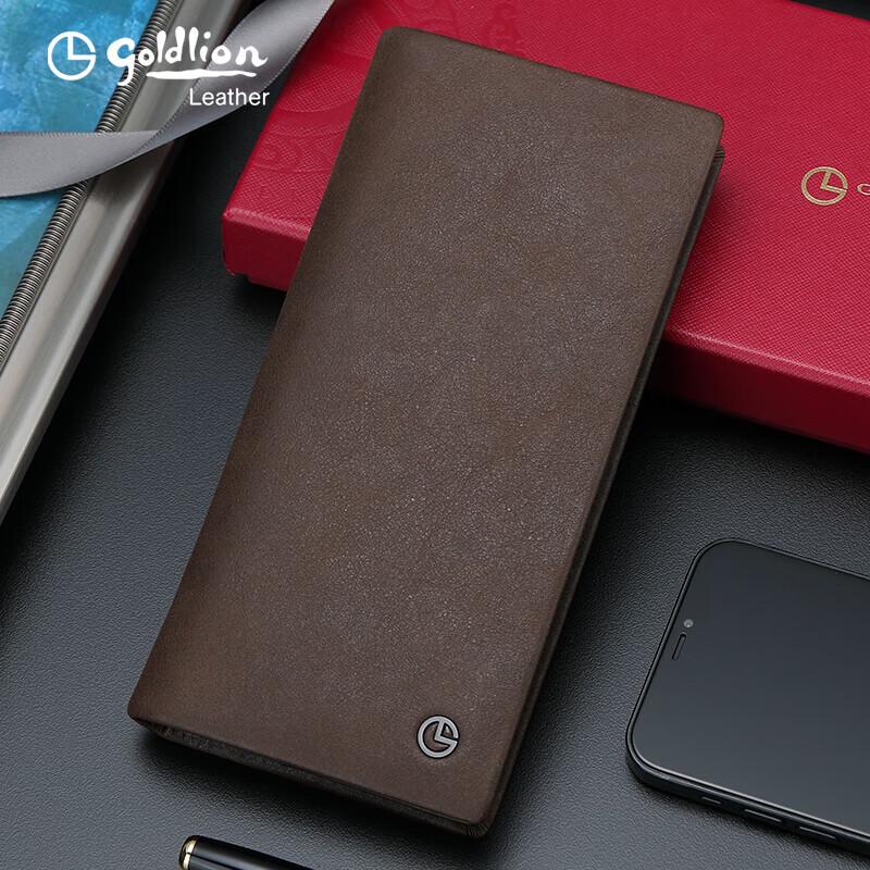 Goldlion Men s Long Bifold Leather Wallet Gift Set