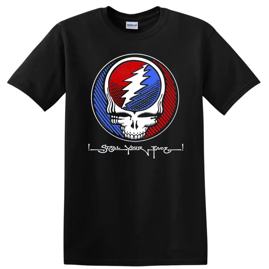 Grateful Dead Skull T Shirt Vintage Style Design Graphic Tee W/ Retro Colors