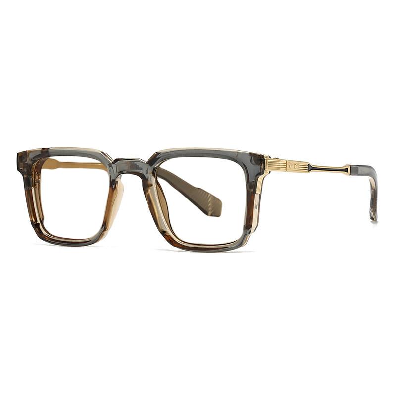 

Luxury Male Reading Eyeglasses Stylish Retro Square Metal Frames Diopters Plus Glasses Brand Design UV400 Eyewear 1.25