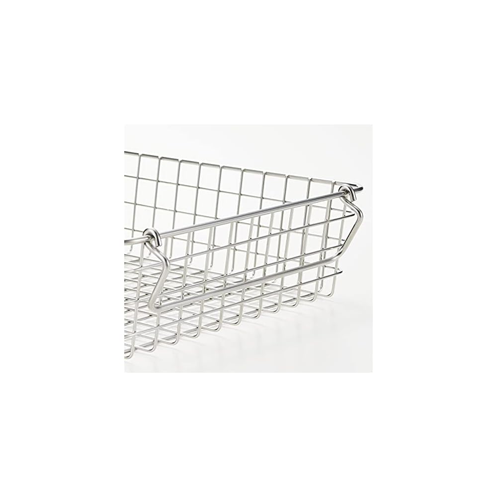 MUJI Stainless Steel Wire Basket 2, Approx. W37 x D26 x H8cm, 44831748, Gray