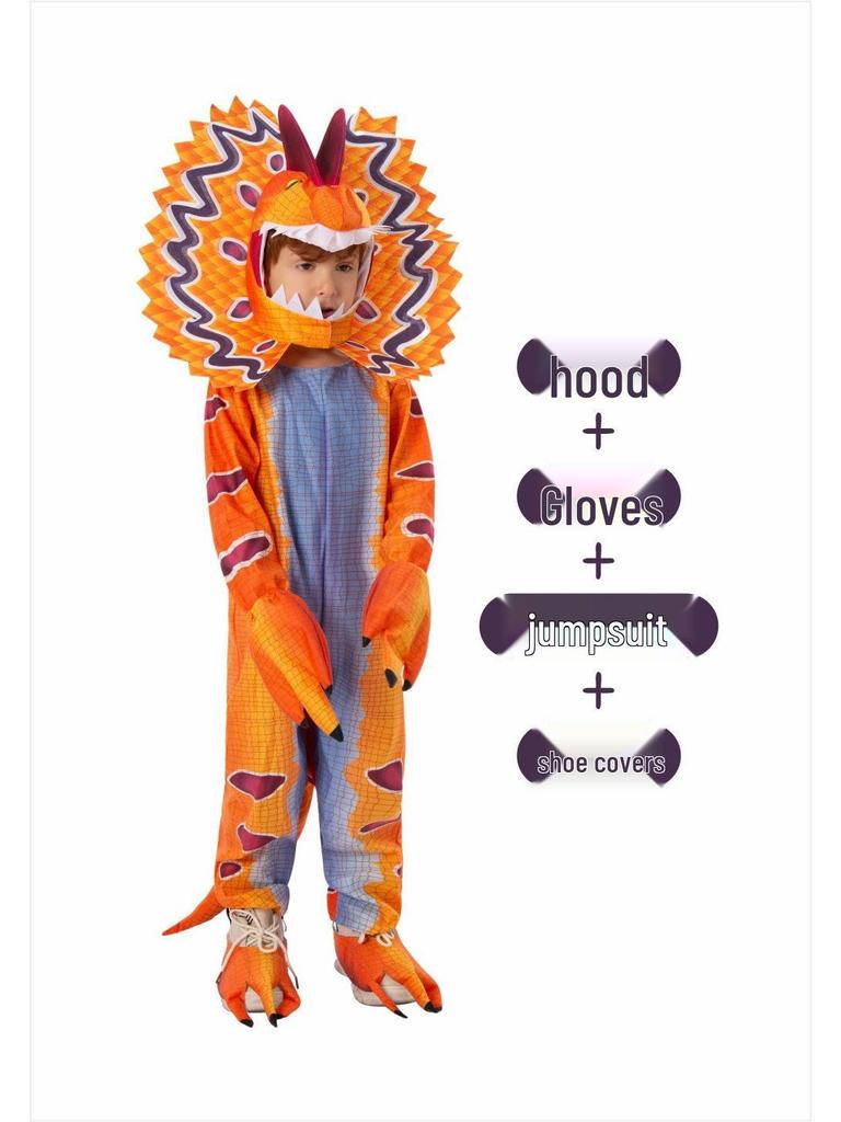 Jurassic World Triceratops Kids Cosplay Costume: Cute Dinosaur Role-Play Outfit