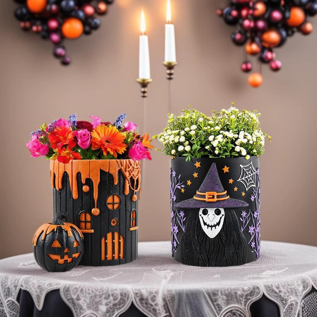 Halloween Multipurpose Pumpkin Flower Pot Candy Pot Light Pot