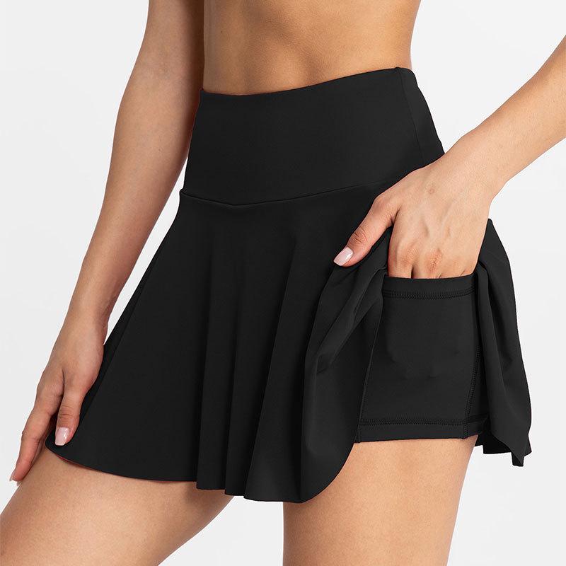 High-Waisted Quick-Dry Skort with Pocket for Yoga, Running & Tennis