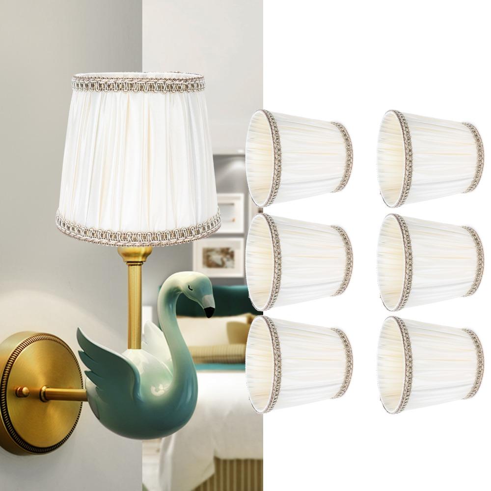 6PCS 4.7 Inch Height Lampshade Clip On Design Small Lamp Shades Unique Wall Lamp Shade  Indoor Lamp