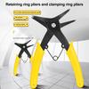 Retaining Ring Pliers with Ergonomic Grip Handle Portable Multifunctional 2-in-1 Dual-purpose Snap Ring Pliers Retaining Ring Pliers