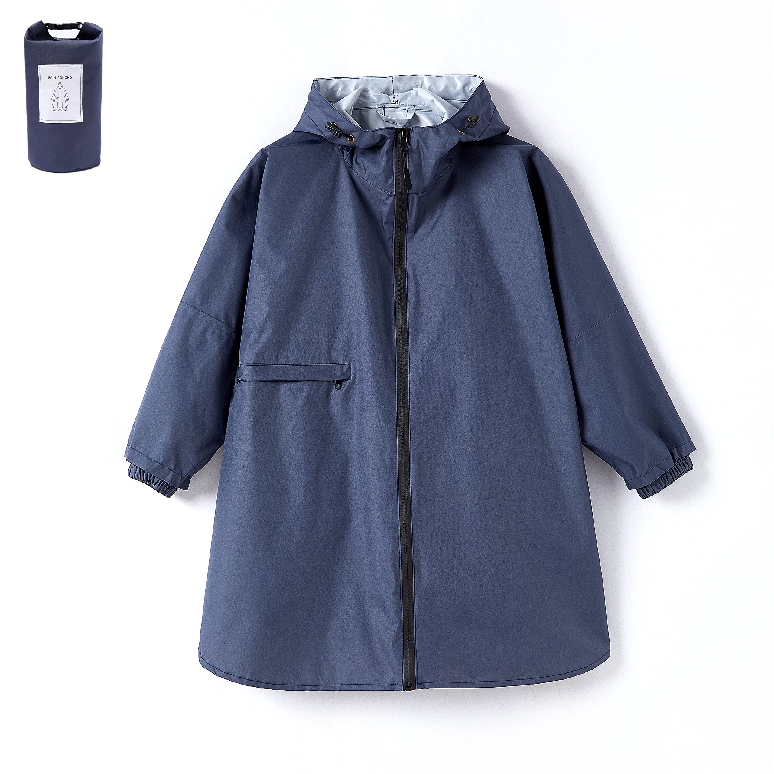 

rain waterproof raincoat for boys and with pockets and storage rain gear for rainy perfect for commuting to or size L Raincoat, backpack, kids