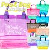 Pool Bag Tote Type Clear See-through Available 8 Colors Limited Edition Green Blue Pink Purple Kids Boys Girls Elementary School Middle Ladies Free