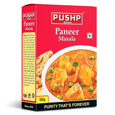 Pushp Paneer Masala Mezcla Premium de Especias Indias Para Platos Auténticos de Verduras Paquete de 1 100g Condimento Sabroso para Cocinar