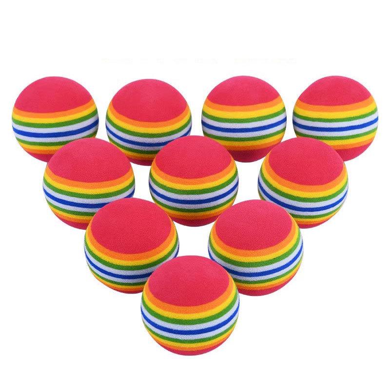 Spot EVA Colorful Foam Ball: Rainbow Badminton, Kids' Toy, Soft Golf, Pet Playball.