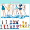Anime Figure Life In A Different World From Zero Pvc Model Maid Subaru Natsuki 6pcs Set