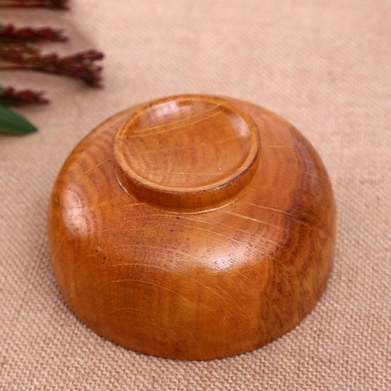 Přírodní kulaté salátové nudle Dřevěná mísa na polévku Ruční výroba rýže Držák odolný proti nárazům