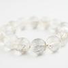 Eigado Silver Rutilated Quartz 17mm 19cm Wrist Limited Natural Power Prayer Good Luck Feng Shui Bracelet, Stone, Circumference, One-of-a-Kind,