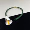 Glazing Flowers Jewelry Set Vintage Floral Enamel Bracelet Chic Calla Choker Necklace  Vacation