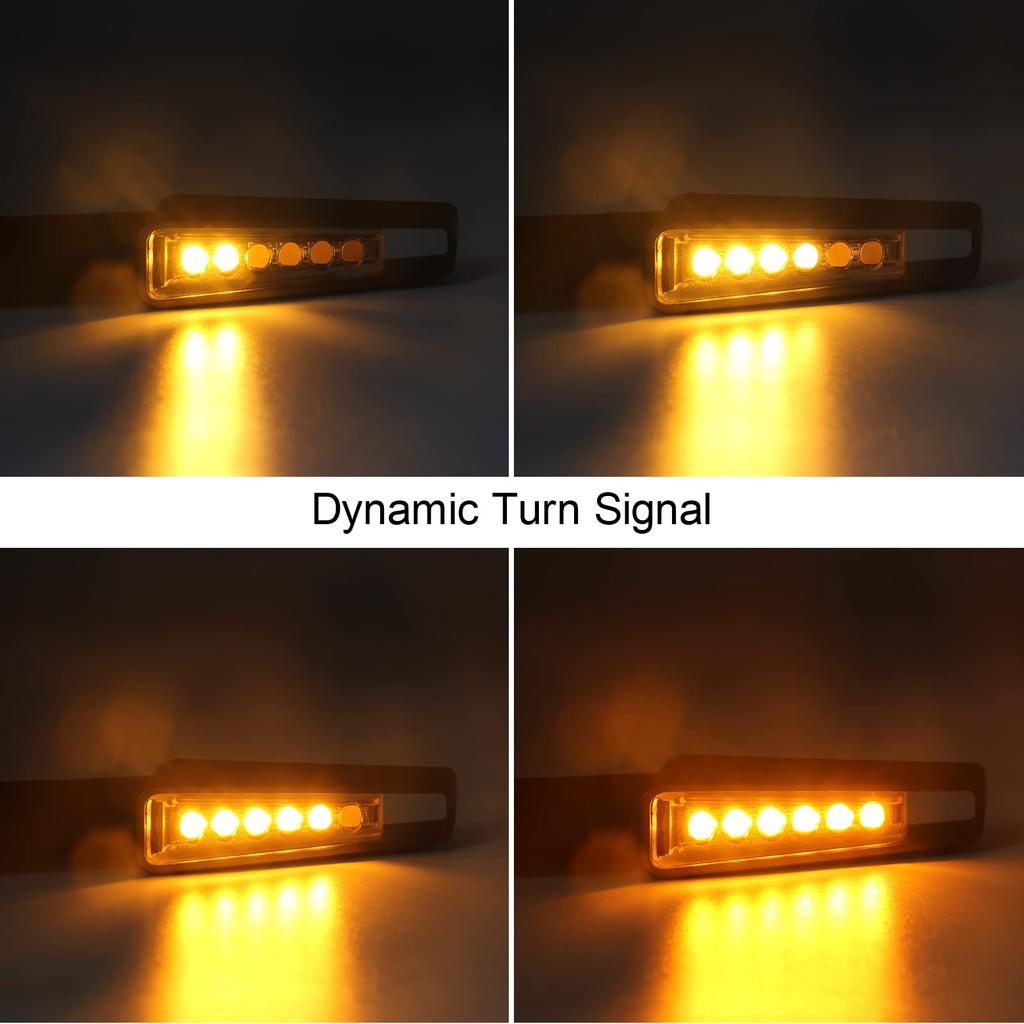 KOPPANG Motorcycle Flowing Turn Signal 6 LED Motorcycle E-Bike Vehicle