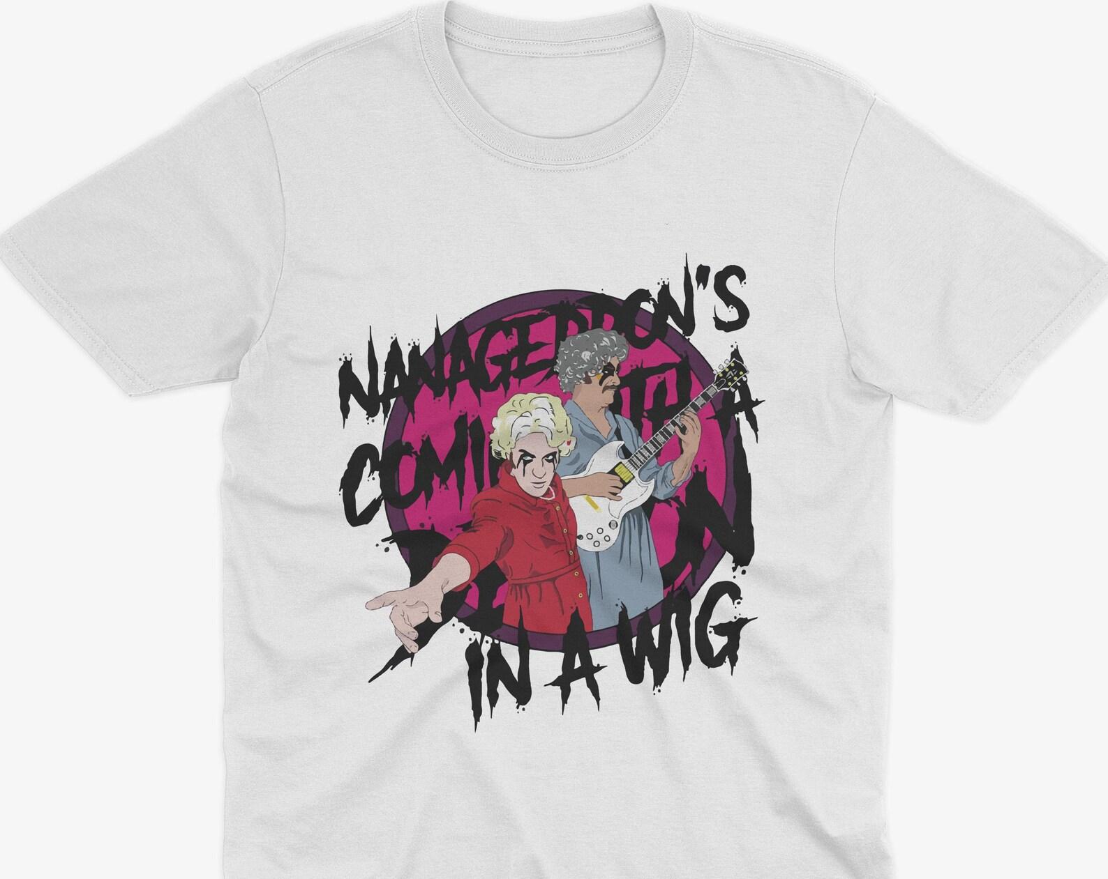 Nanageddon The Mighty Boosh T-Shirt, Mighty Boosh Gift, Howard Moon Vince Noir, Old Gregg, Mighty Boosh Art XL
