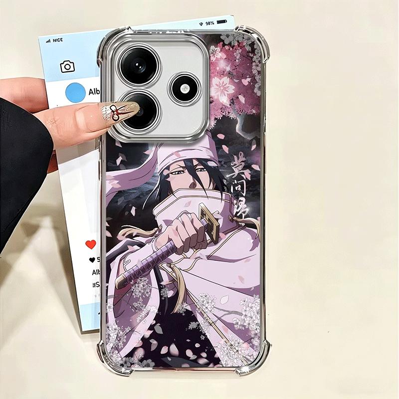 

Bleach Kuchiki Byakuya Plating Phone Case For Xiaomi Poco X5 X6 X7 X8 Pro Max F8 Ultra F7 M8 M7 M5S Redmi 15C 15 14C 13C 13 X3 1 Xiaomi Poco F7
