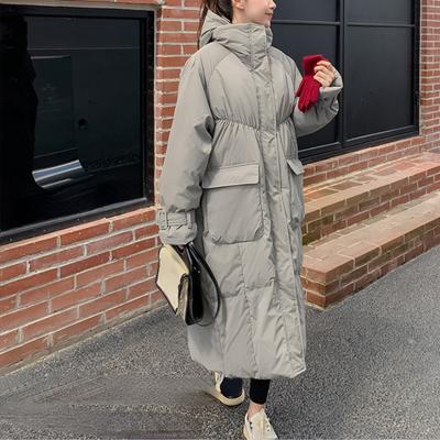 Casual Hooded Parkas Coats Long Sleeve Korean Fashion Clothing Woman 2022 Autumn Winter Long Down Jacket Design Outdoor Fur Coats