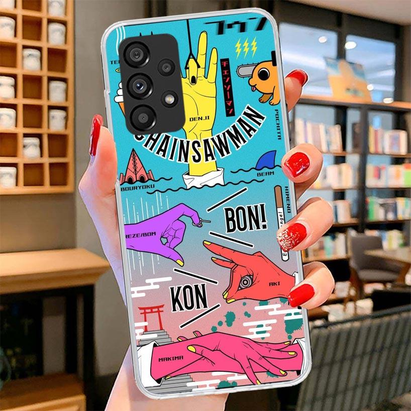 Chainsaw Makima Power Phone Case For Samsung Galaxy A17 A37 A57 A16 A26 A36 A56 A15 A25 A35 A55 A14 A24 A34 A54 A13 A23 A33 A53