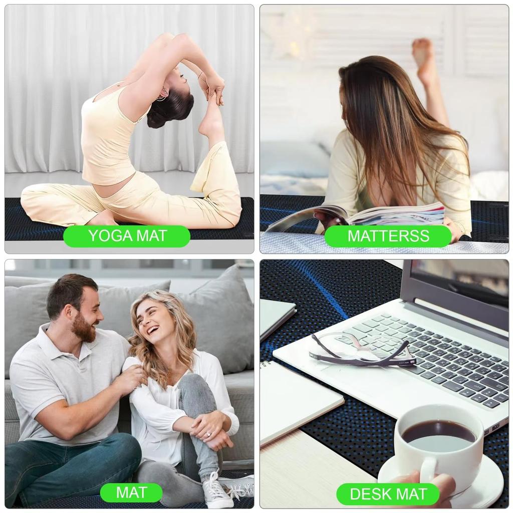 Mata uziemiająca 27×76 cali dla lepszego snu, łagodzenia bólu i redukcji stresu - mata uziemiająca z przewodem uziemiającym, idealna do snu