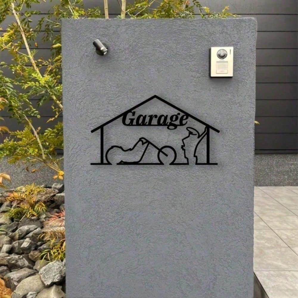 Hand Forged Iron Motorcycle Wall Decor for Men Vintage Garage Metal Art Gift