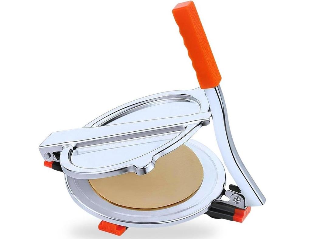 TreegoArt Stainless Steel Puri Maker Press Machine Manual Hand Press With Handle For Making Papad, Khakhra, Poori, Roti and Many More - Pack Of 1