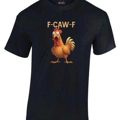 F Caw Funny Chicken T Shirt Meme Quote Vintage Homme Graphic Breathable Streetwear Comfortable Stylish Versatile Casual