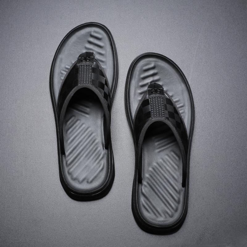 

Производитель кожаных мужских сандалий 2025 лето новая корейская версия повседневных шлепанцев для отдыха на открытом воздухе на пляже 38