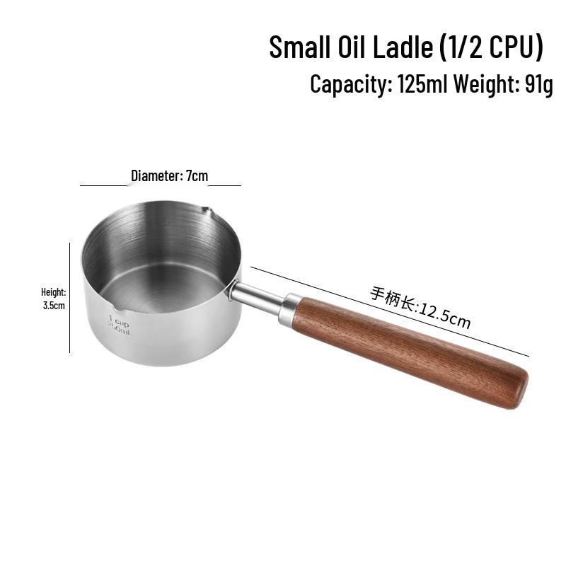 Vertiefter Mini-Öltopf aus Edelstahl zum Frittieren und Beträufeln - Kleines spritzwassergeschütztes, nicht erstickendes Design
