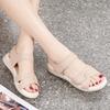 Summer Mother Casual Sandals Soft Sole Comfortable Flat Non-slip Beef Tendon Sole Medium Beach Shoes