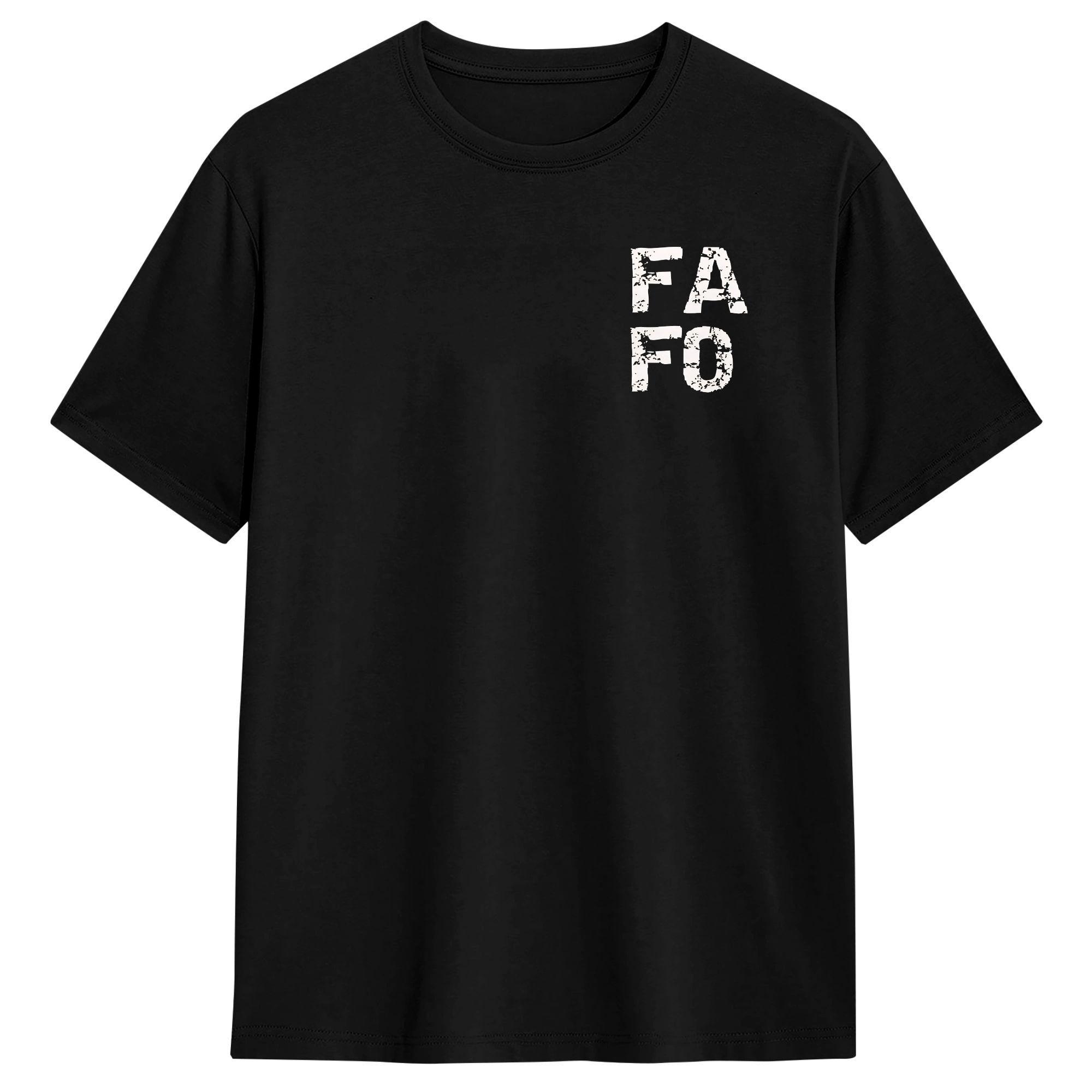 

Men T-Shirts FAFO Funny Cotton Tees Short Sleeve T Shirt Crewneck Clothes Birthday Present 5XL різнокольоровий