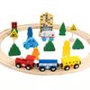 For Wooden Train Track Highway Roundabout Set Wooden Railway Electric Magtic Train Toy Wood Tracks Toys Kids Boys Birthday Gifts