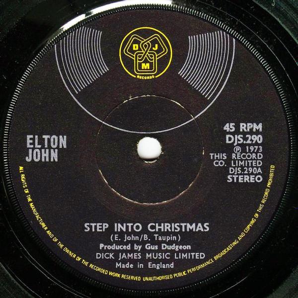 

7inch Record ELTON JOHN - Step Into Christmas DJS290 DJM Records 1973 UK Rock Used