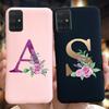 A51 Cute Letters Phone Case For Samsung Galaxy A51 Cover SM-A515F Slim Frosted Shield Matte Fundas For Samsung A51 A 51 5G Cases